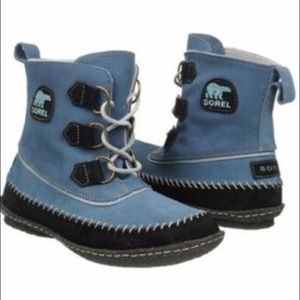 Sorel Blue Joplin Ankle Boots